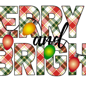 Merry and Bright Christmas Sticker